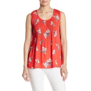 NWT Nordstrom Gray LA Accordion Pleat Blouse Top